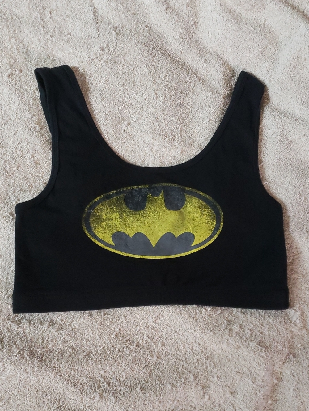 Batman Black Tank with Yellow Logo